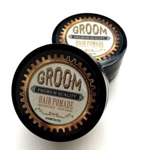 New 2 pack GROOM Medium Hold Pomade High Shine 3oz Hair Styling